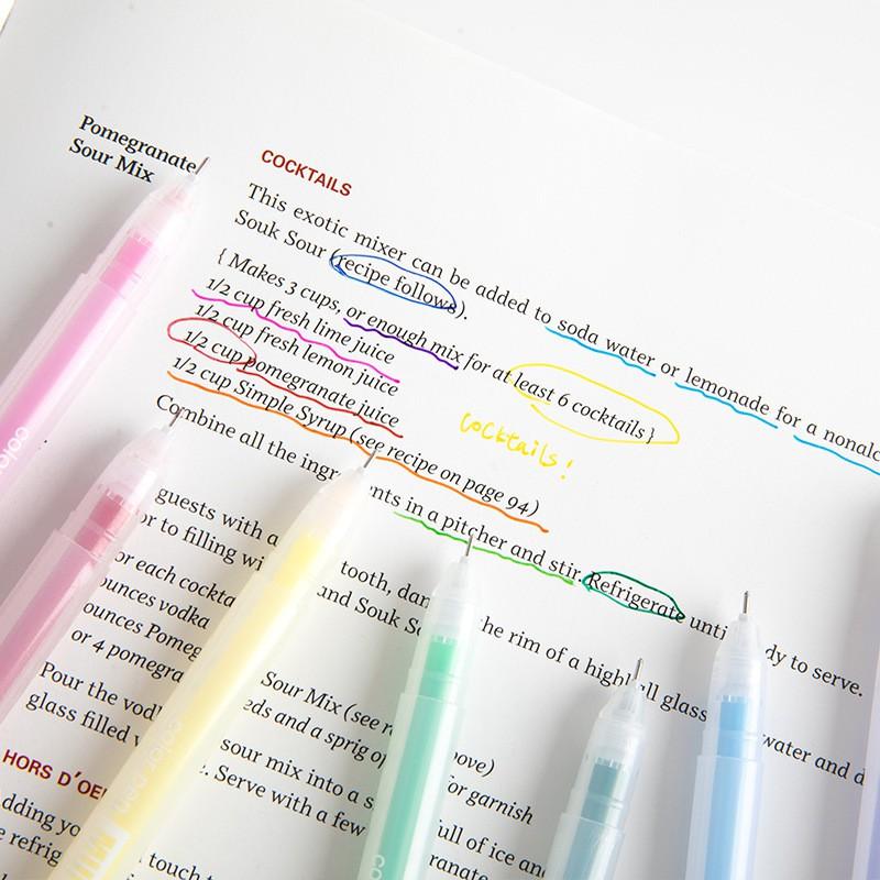 Bộ 12 bút bi màu siêu cute - Thích hợp trang trí sổ bìa đáng yêu