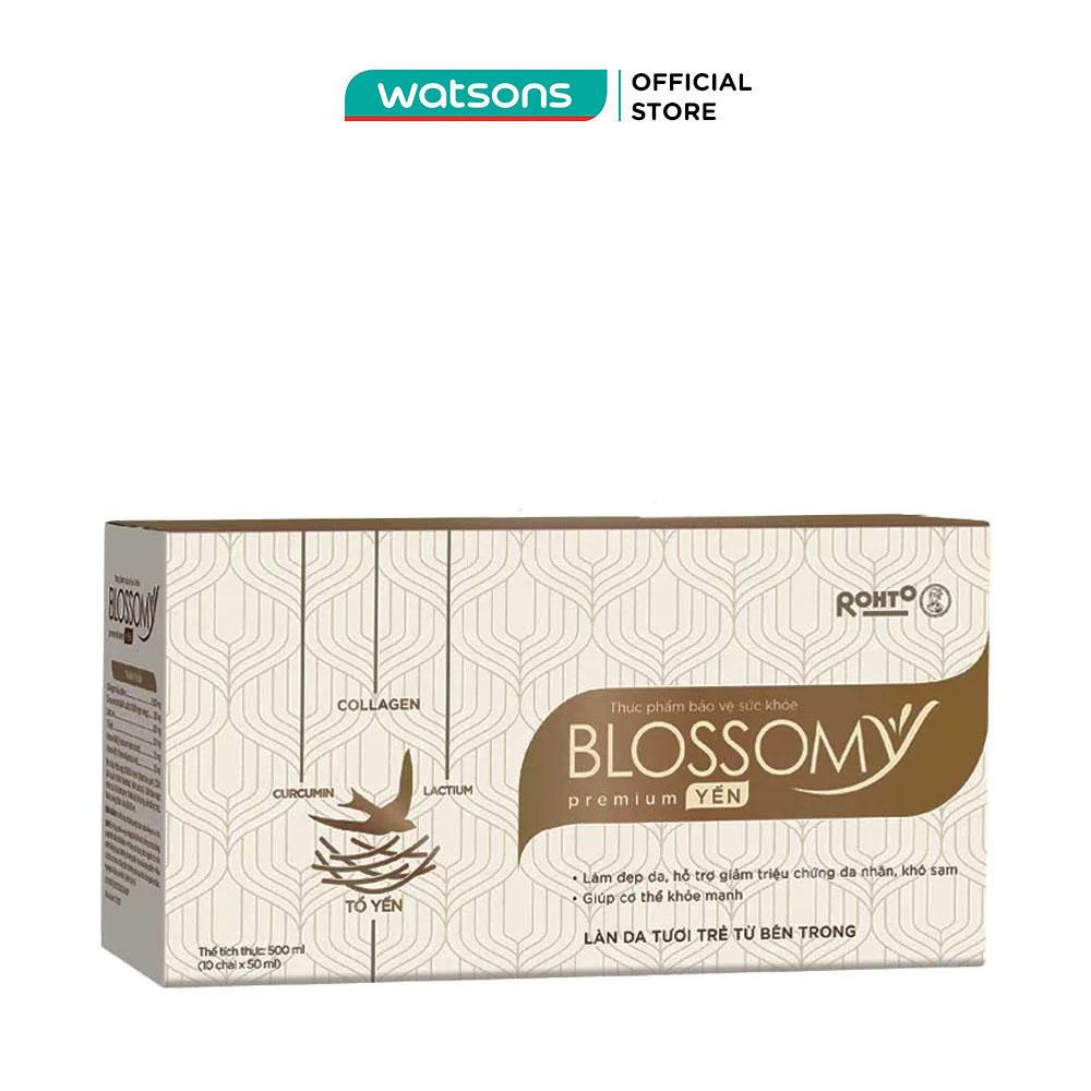 Thực Phẩm Bảo Vệ Sức Khỏe Blossomy Premium Yến Làn Da Tươi Trẻ Từ Bên Trong 50ml x 10 Chai