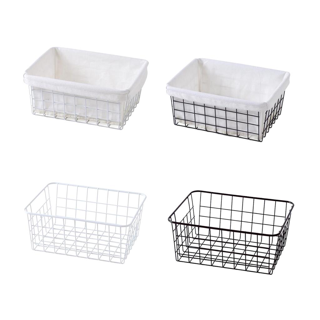 Iron Handle Basket Retro Wire Basket Home Decor Storage Basket