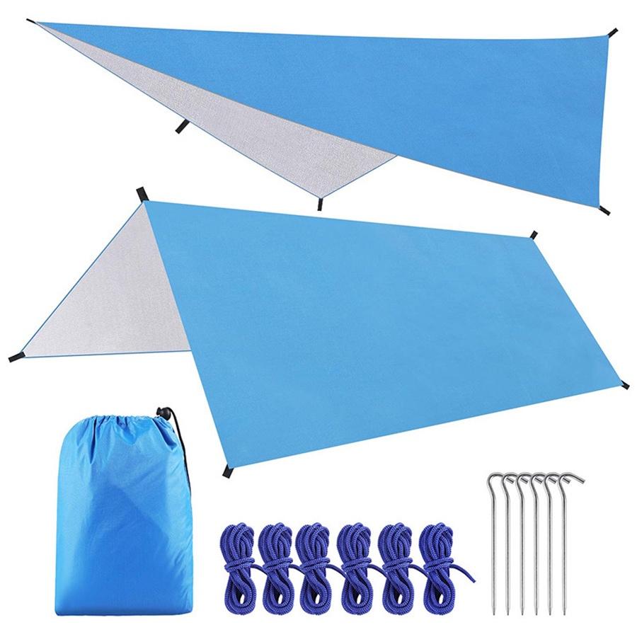 Tấm tăng/tarp lều tráng bạc chống UV dễ dàng tùy biến với nhiều kiểu setup cực tiện cho chuyến đi dã ngoại