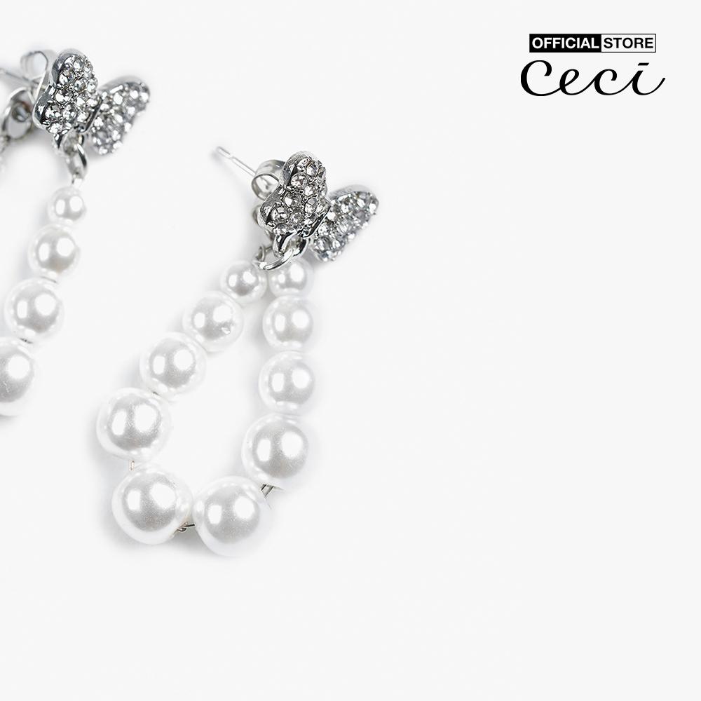 CECI - Khuyên tai nữ chuỗi hạt ngọc trai nữ tính CC1-09000153-07