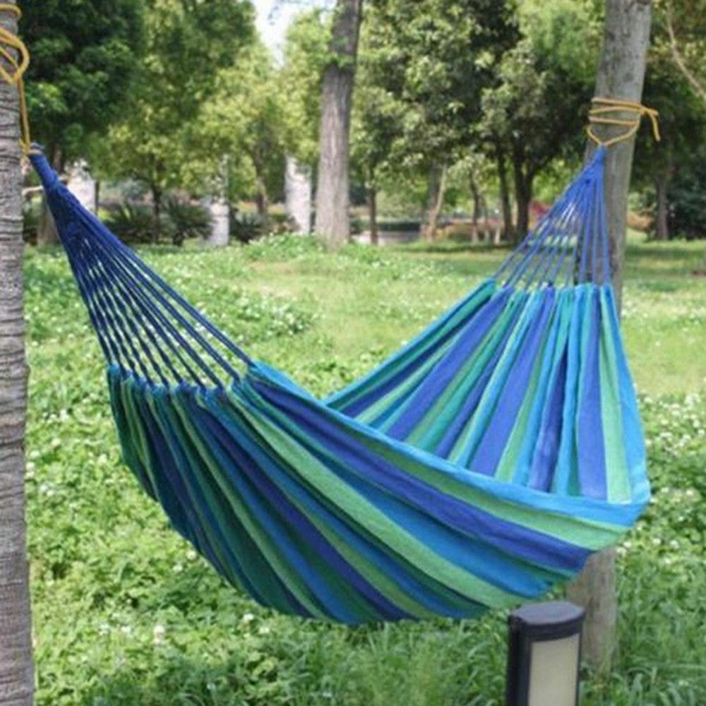 280*80Mm 2 Người Sọc Võng Ngoài Trời Giải Trí Giường Dày Vải Treo Giường Ngủ Xoay Võng Cho Cắm Trại săn Bắn
