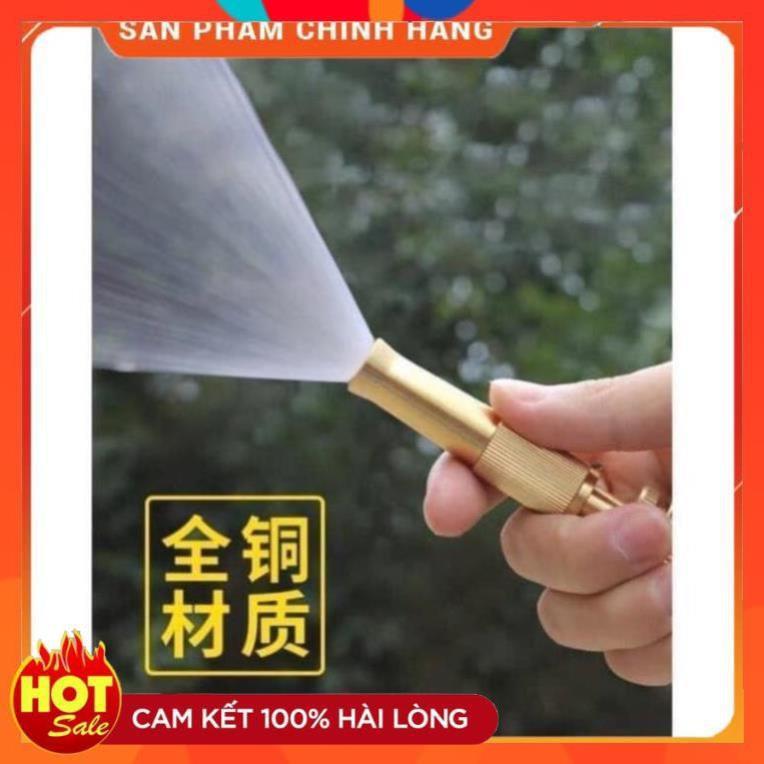 Đầu vòi xịt tăng áp mini Đầu vòi tăng áp đa năng bằng đồng tưới cây rửa xe cực mạnh 206587 tặng đai