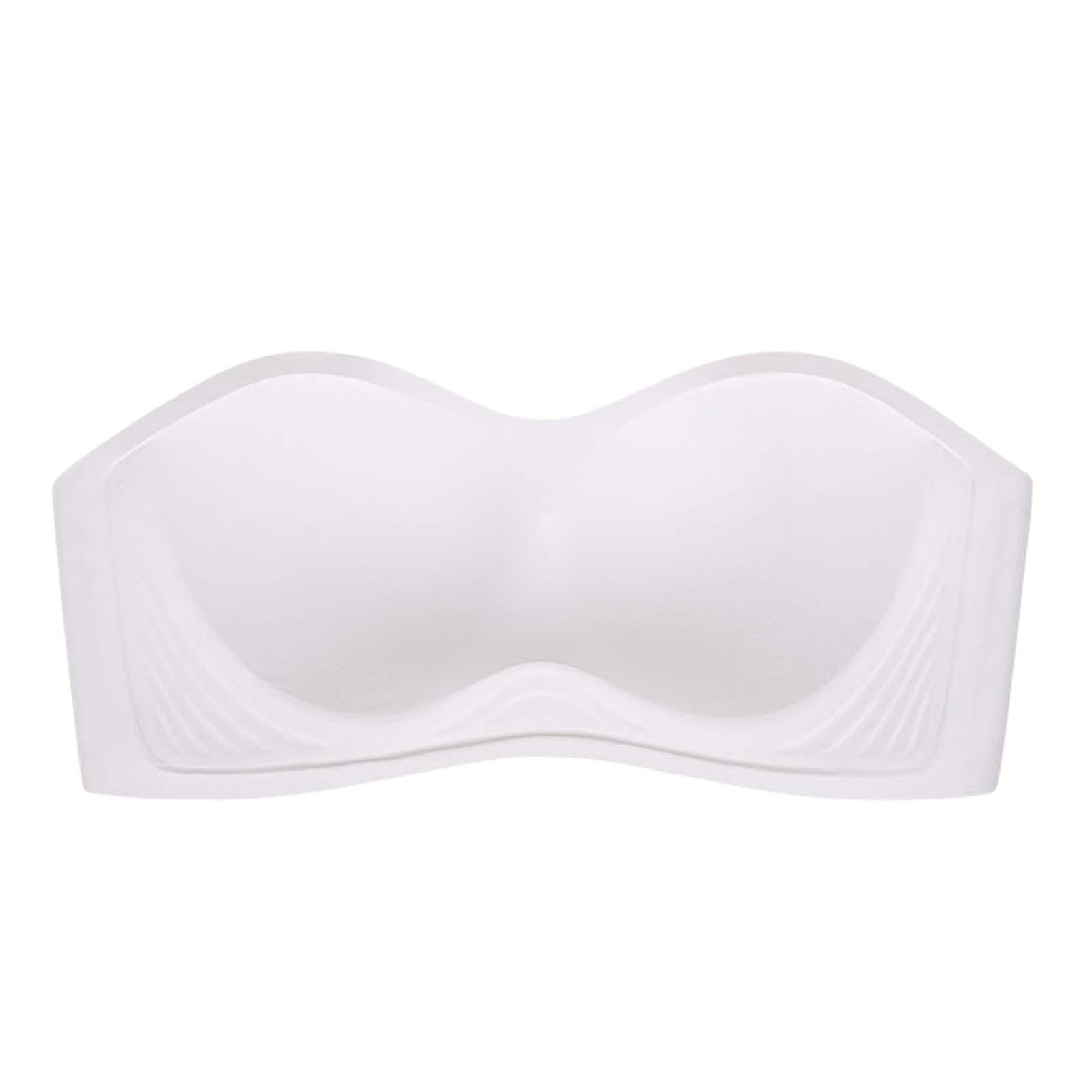 Women Strapless Bra Push up Bra with Transparent Strap Breast Lift Bra Underwear Seamless Invisible Bra Bralette Bra for Party Girl Everyday