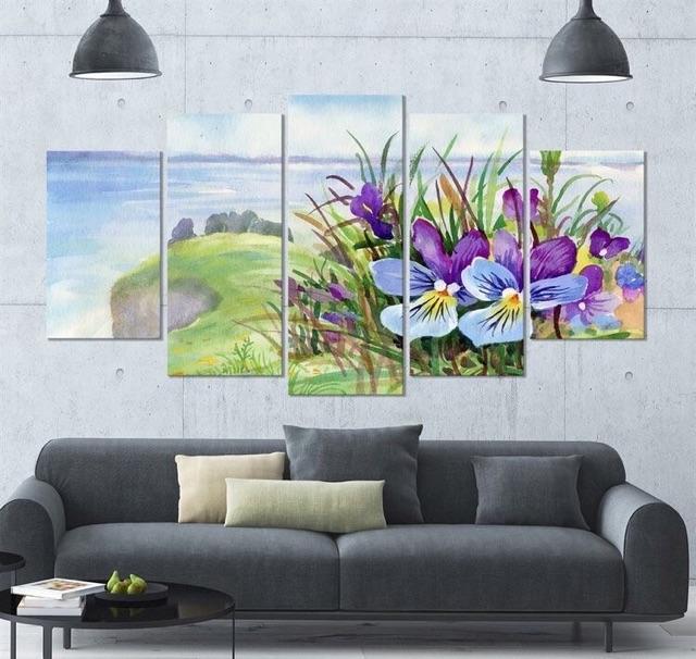 Tranh treo tường - Tranh CANVAS bộ 5 tấm
