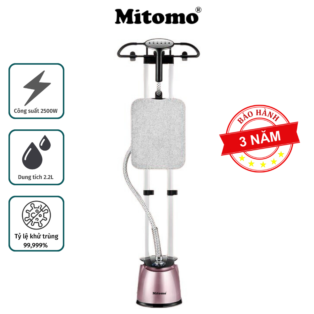 Bàn ủi hơi nước đứng cao cấp Mitomo GC-899 Max, công suất 2500W, BH 3 năm hàng chính hãng