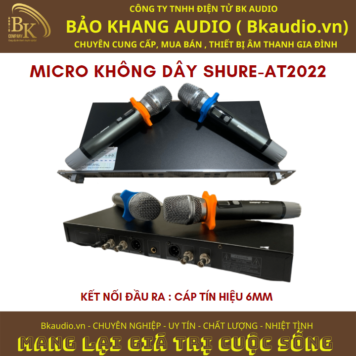 Micro không dây cầm tay AT-2022. Sản phẩm đến từ thương hiệu SHURE. Msp : SPM-01