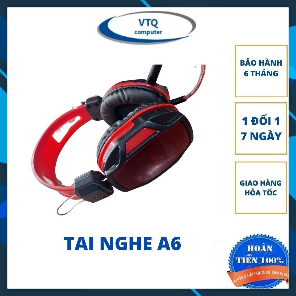 Tai Nghe Chụp Tai Chuyên Chơi Game Qinlian A6 jack 3.5 Có Micro, Dây Chống Đứt, Dùng Được Cho Máy Tính Và Điện Thoại