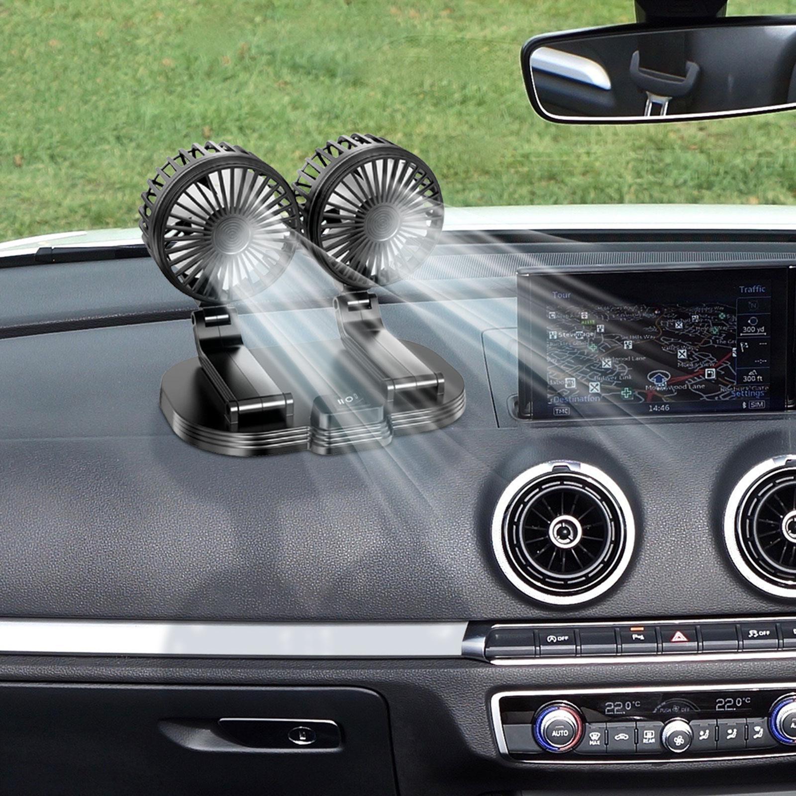 Car Fan Strong Wind Desk Fan Keep Air in and Cool Adjustable Multifunction Air Circulation Fan Auto Cooling Fan for Summer