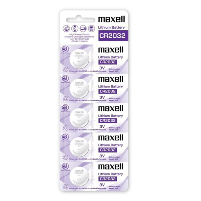 Vỉ 5 Viên Pin Maxell CR2032 / CR2025 / CR2016 / CR1632 / CR1620 / CR1616 / CR1220 Maxell Lithium 3V - Made In Japan