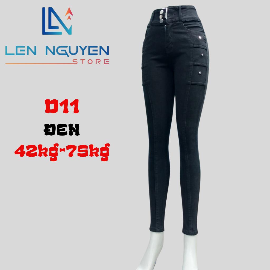 D11_Quần jean nữ, dài, lưng cao, quần bò nữ dáng ôm, quần rin nữ có big size, cho 42kg đến 75kg,LEN NGUYEN STORE