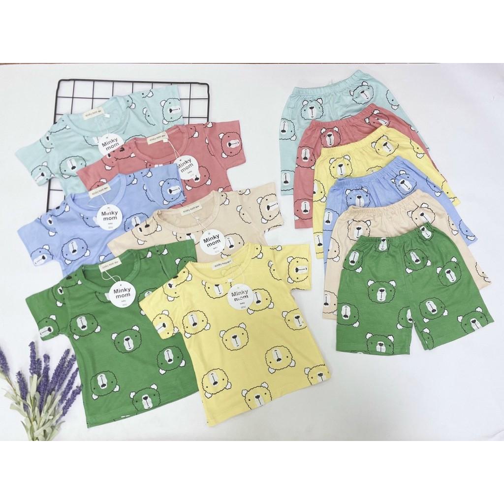 Đồ Bộ Bé Trai, Bé Gái Minky Mom Vải Thun Lạnh, Bộ Cộc Tay Cho Bé Mặc Nhà, Bộ Quần Áo Trẻ Em Dễ Thương Mùa Hè DTST2021