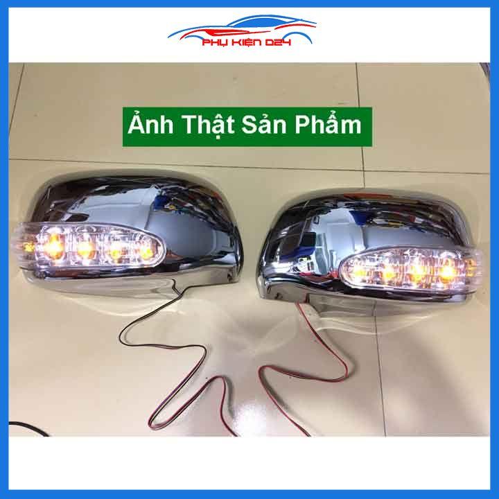 Ốp gương Innova 2006-2007-2008-2009-2010-2011-2012-2013-2014-2015-2016 tích hợp led xi nhan mạ crom trang trí làm đẹp xe