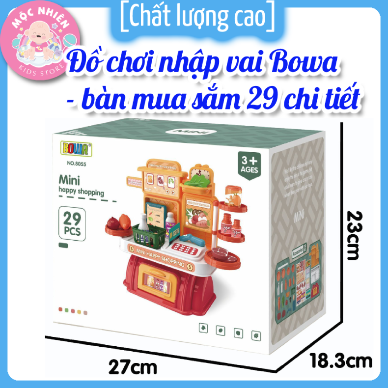 Đồ chơi nhập vai Bowa 8055 - Bàn mua sắm/shopping 29 chi tiết