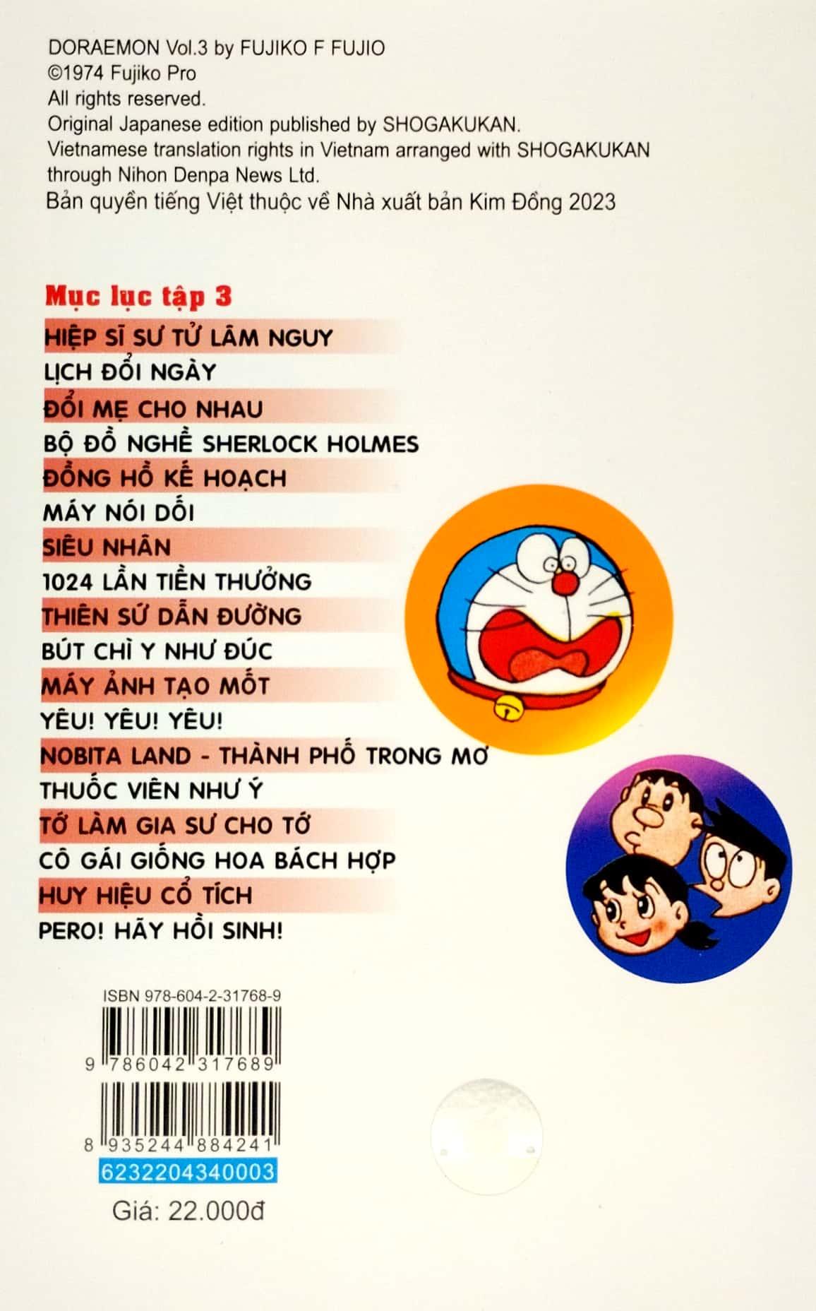 Doraemon - Chú Mèo Máy Đến Từ Tương Lai - Tập 3 (Tái Bản 2023)