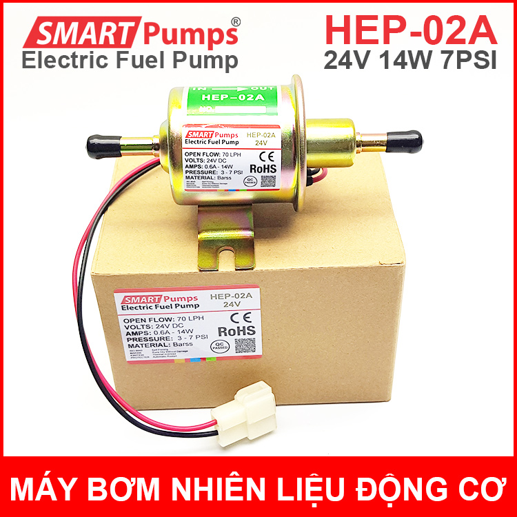 Máy bơm nhiên liệu động cơ xăng dầu 24V HEP-02A Smartpumps chính hãng