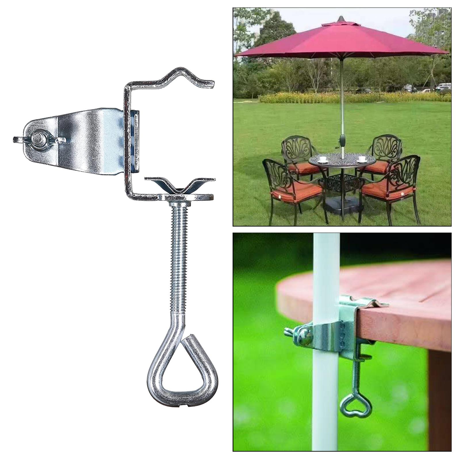 Umbrella Clamp Umbrella Stand Bench  Patio Umbrella Holder, Premium Umbrella Mount Clamp Umbrella Stand Fixed Clip for Beach Courtyard Balcony