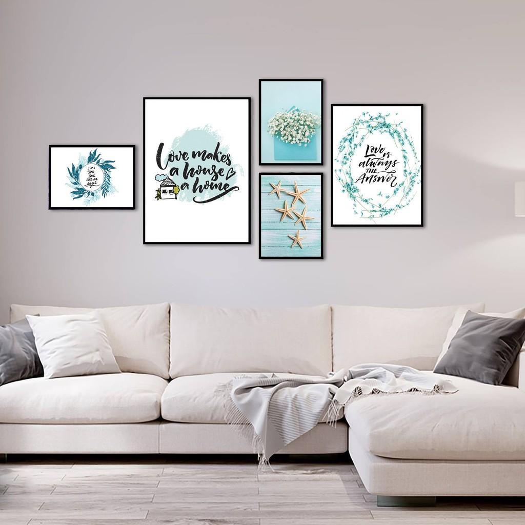 Tổng hợp những mẫu tranh bộ canvas cute, kèm khung + đinh treo