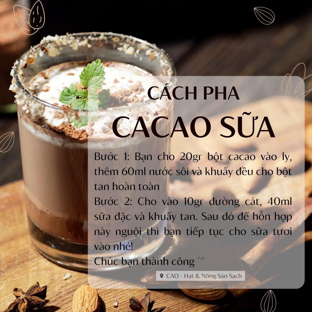 [500GR] Bột Cacao Đaklak CAO FOOD nguyên chất 100% loại đặc biệt thơm ngon