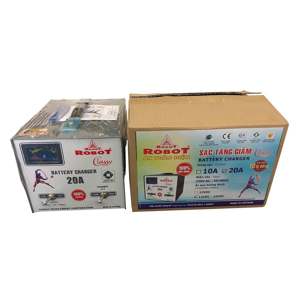 MÁY SẠC ẮC QUY ROBOT TĂNG GIẢM 20A