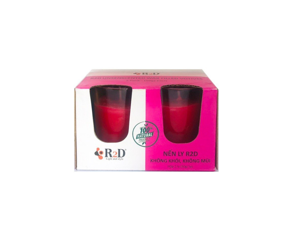 COMBO 3 HỘP NẾN KHÔNG KHÓI ĐỎ ĐẾN TỪ THƯƠNG HIỆU R2D, LÀM TỪ SÁP CỌ, DẦU DỪA, TINH DẦU, THÀNH PHẦN TỰ NHIÊN, LÀNH TÍNH.
