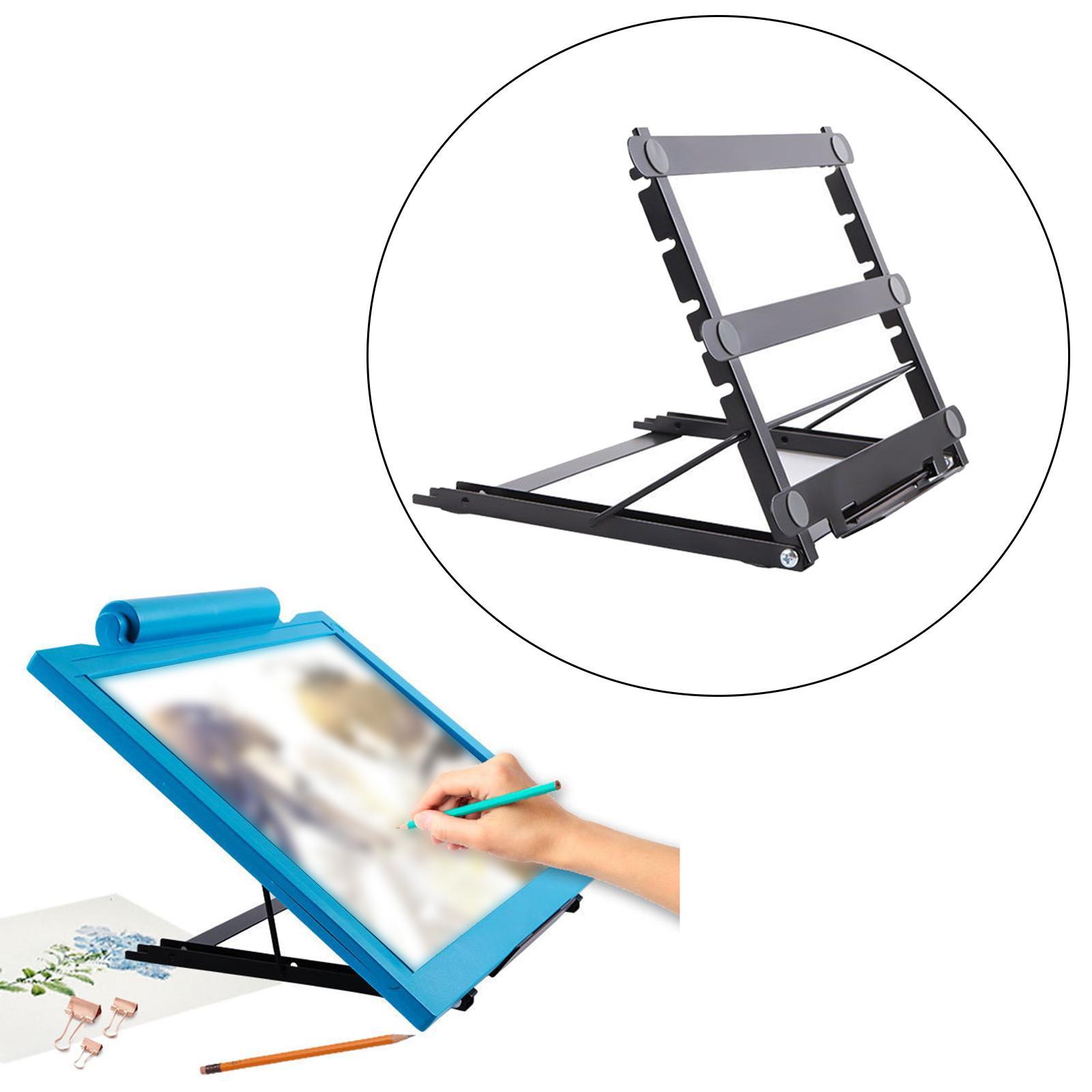 Light Box Stand Tablet Holder Heavy Duty Metal Base Phones Metal Multifunction 6 Postions Foldable Drawing Board Holder Desktop Stand Holder
