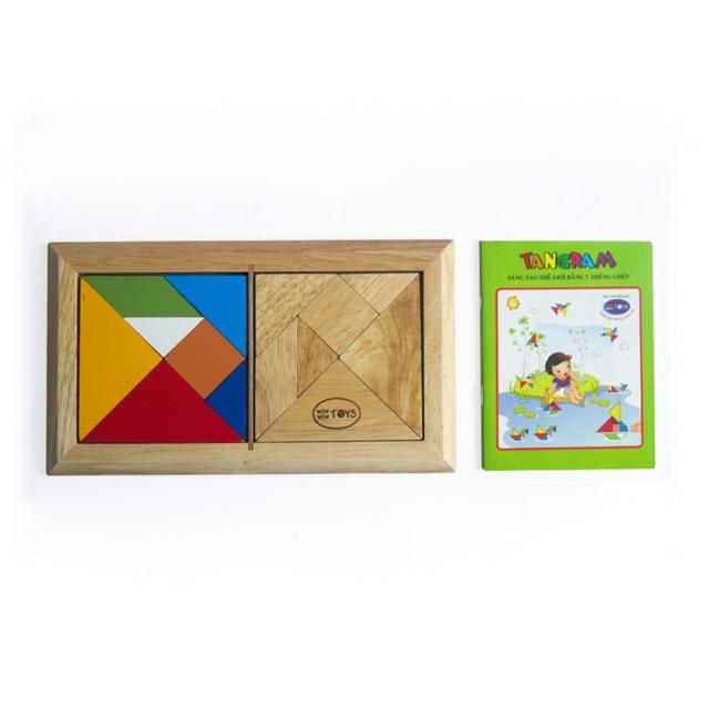 Bộ tangram đôi (trí uẩn) cho bé tư duy logic