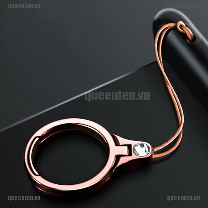 Multifunction 2 in 1 metal cell phone lanyard finger ring mobile phone holder QUVN