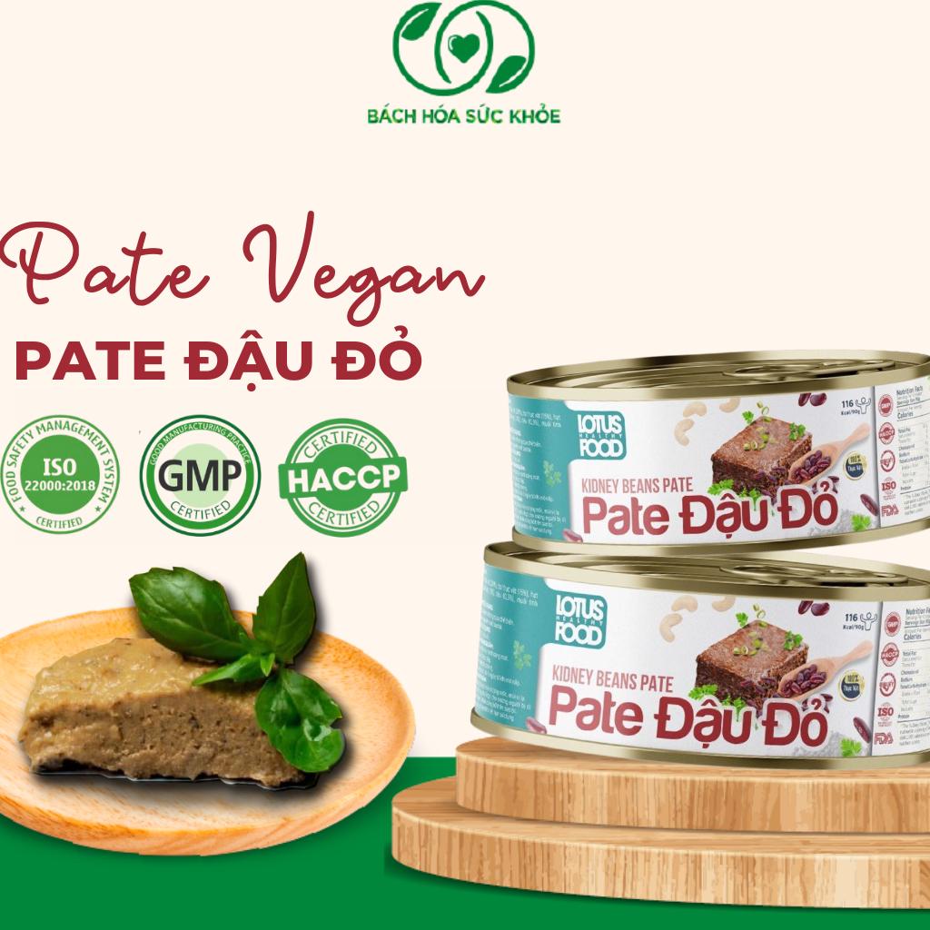 Pate đậu đỏ thuần hữu cơ LOTUS HFC 120g, pate chay hữu cơ chất mịn cung cấp chất dinh dưỡng khoáng chất