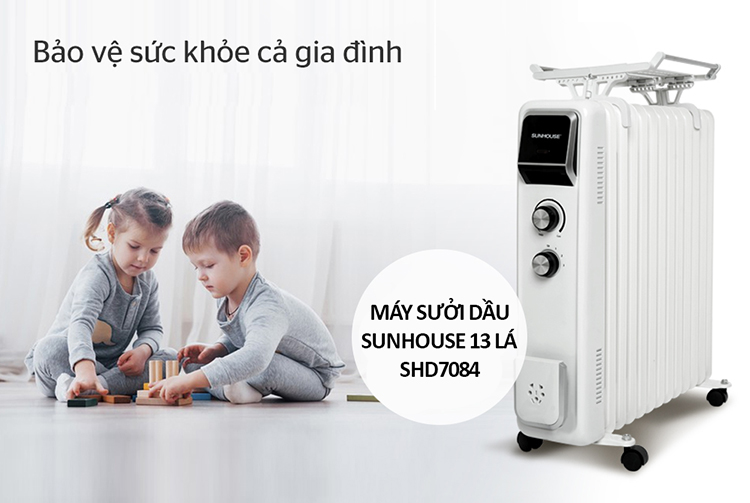 Máy Sưởi Dầu Sunhouse 13 Lá SHD7084 – Hàng Chính Hãng