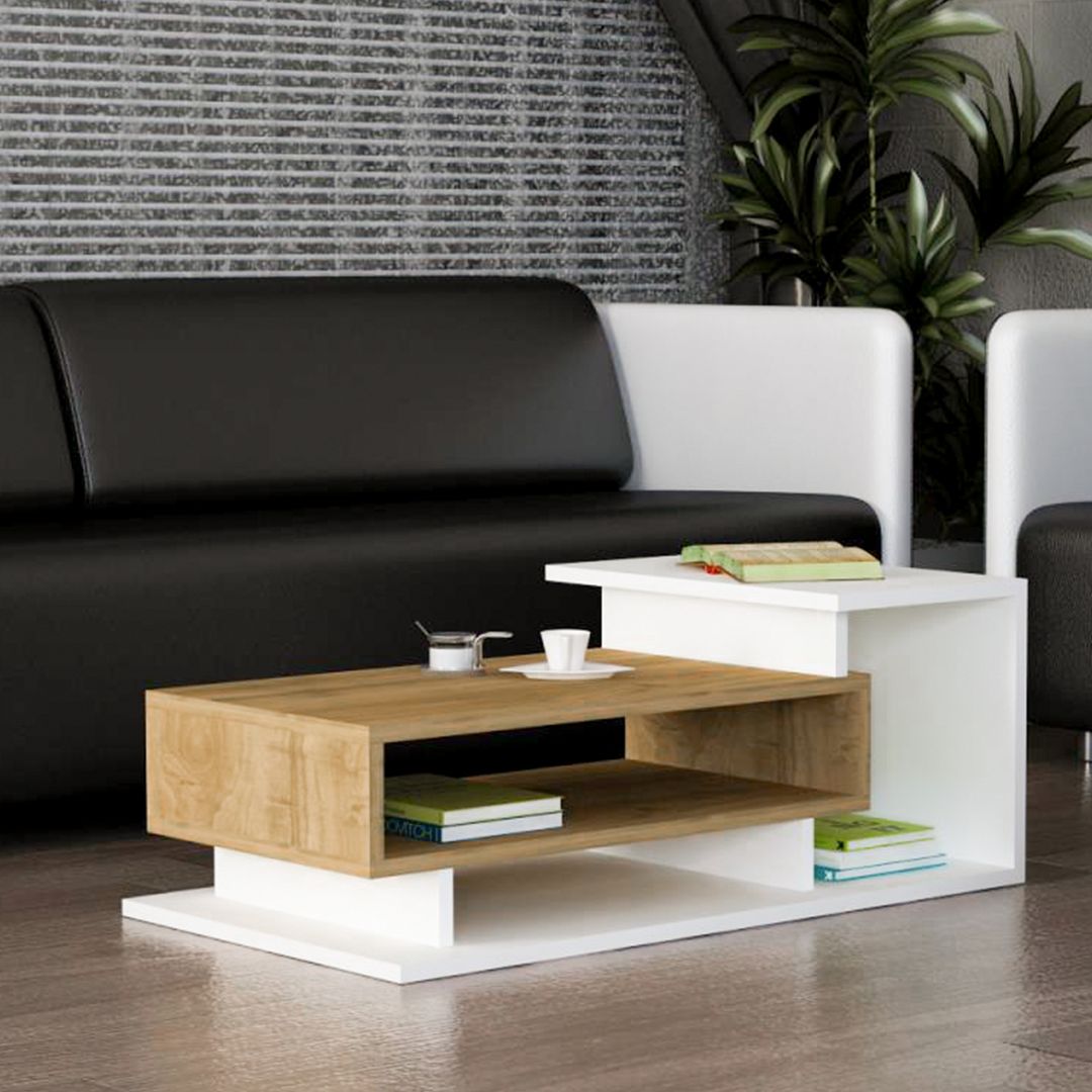 Bàn sofa bàn trà gỗ công nghiệp phòng khách SMLIFE Celelia