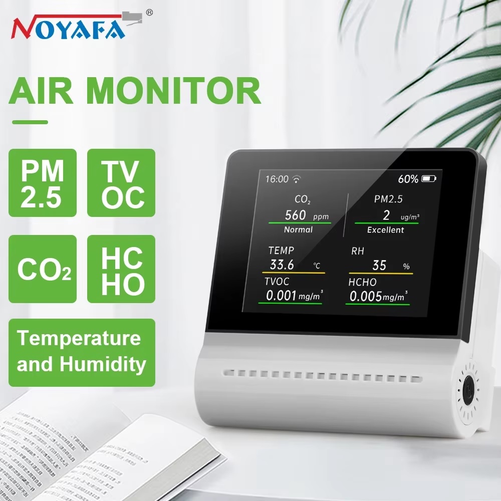 Máy Theo Dõi Chất Lượng Không Khí Trong Nhà NOYAFA JMS-16 Có Cảnh Báo Ô Nhiễm - Hàng Nhập Khẩu