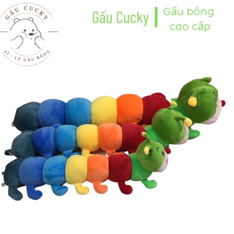 Gấu Bông sâu 7 màu cầu vồng Quảng Châu cao cấp size 1m3