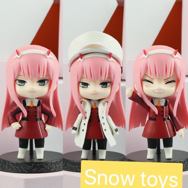 Mô hình Zero Two tóc hồng dễ thương Darling in the Franxx bền màu nhựa an toàn trang trí trưng bày - Cao 9~10cm