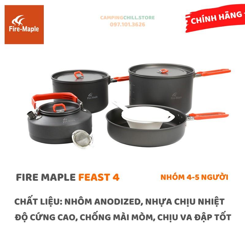 BỘ NỒI NẤU ĂN DÃ NGOẠI FIRE MAPLE FEAST 4