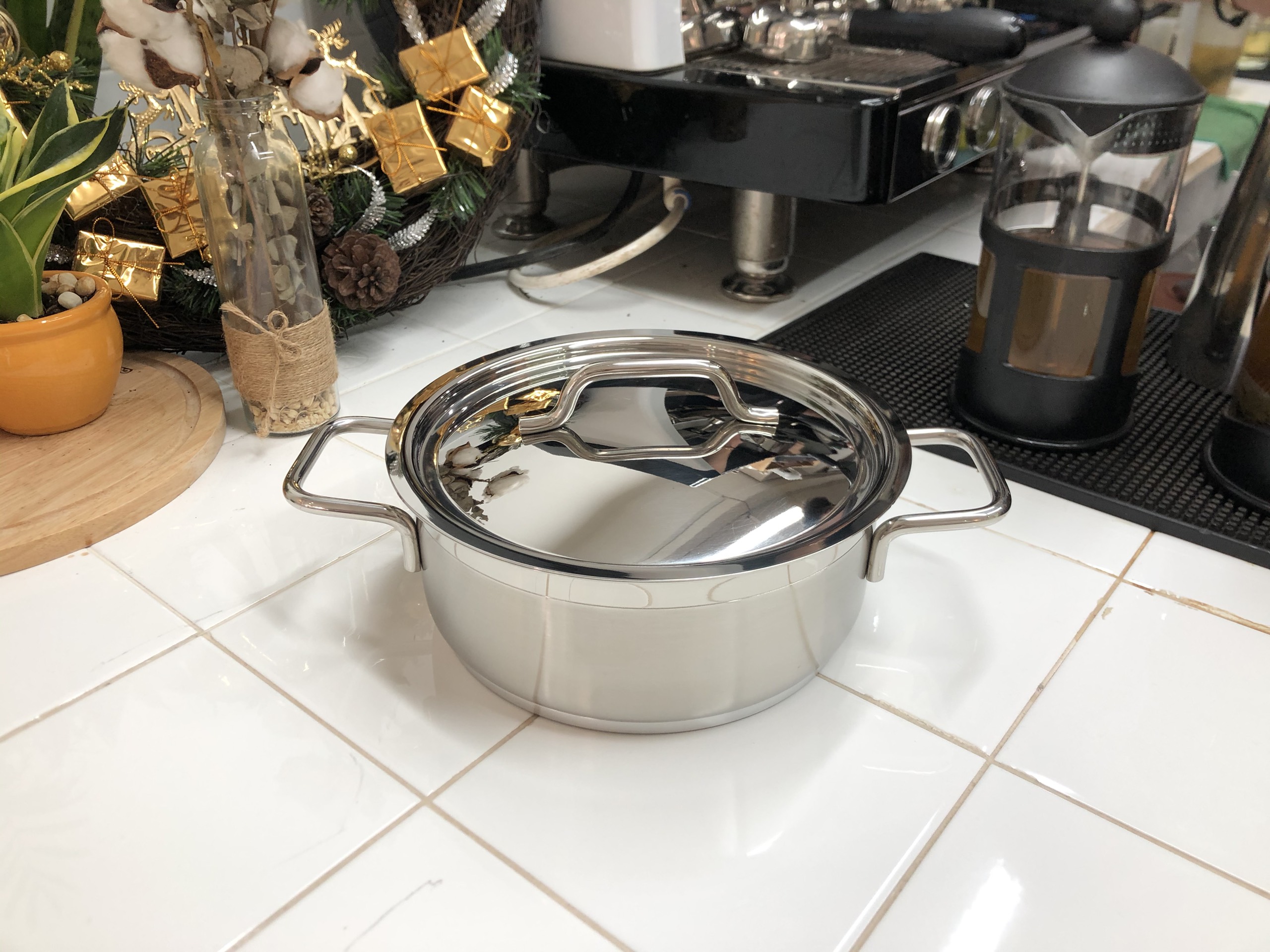 Nồi Inox 304 Đáy 3 Lớp Cao Cấp Hiệu Berndorf Sandrik - Low Casserole With Lid