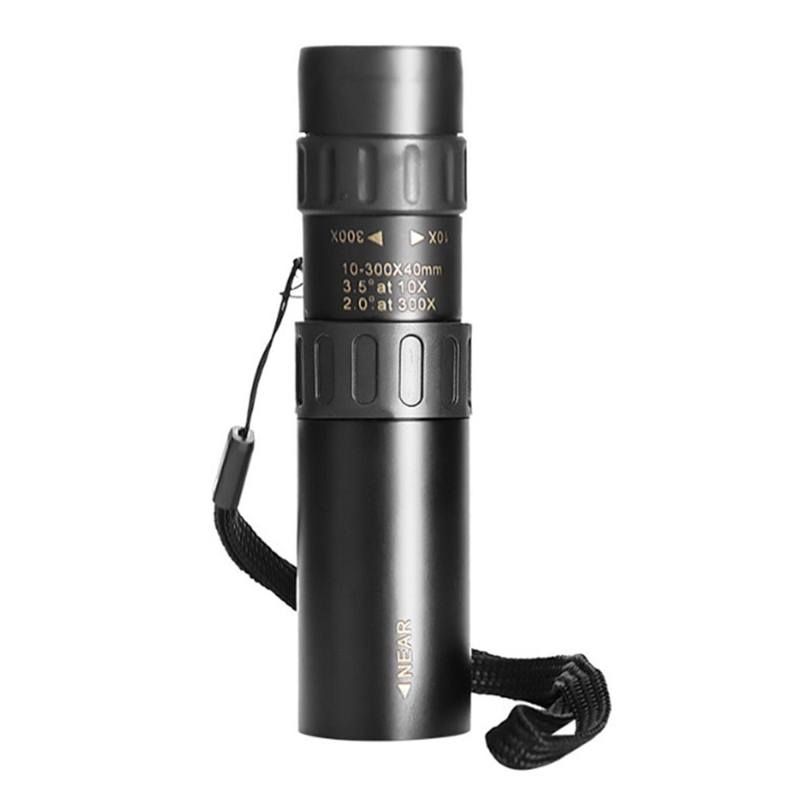 10-300X40mm Monocular Telescope with Smartphone Holder Tripod for Bird Watching Hunting Camping Hiking Travelling
