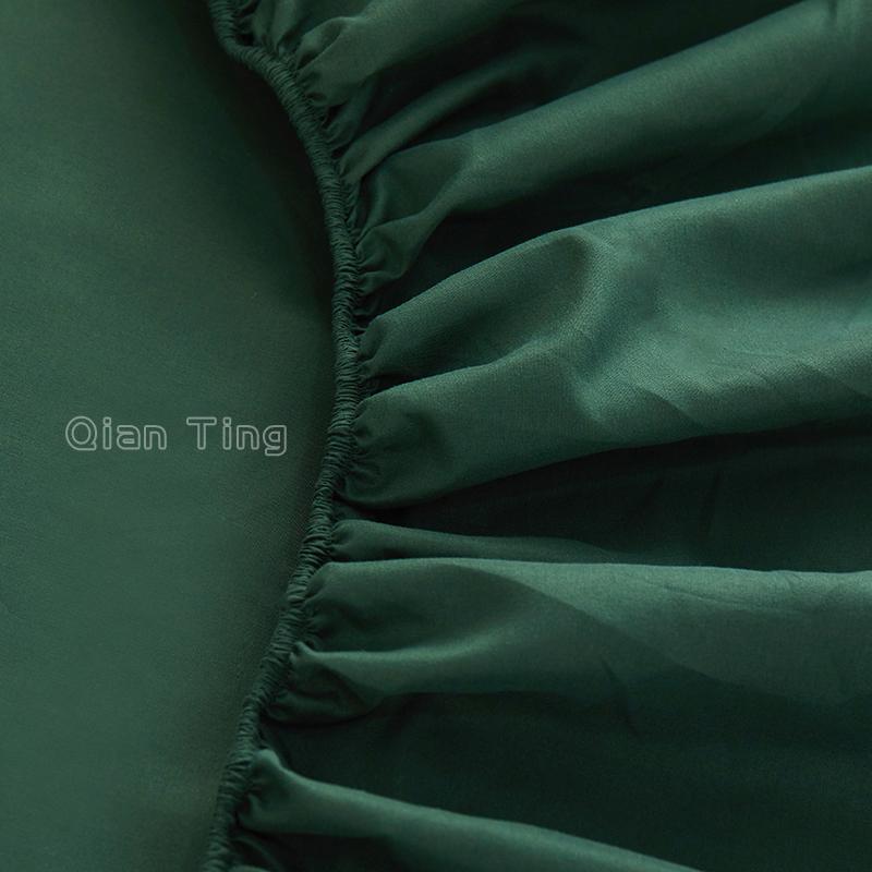 1Pc 100% Polyester Chắc Chắn Được Trang Bị Tấm Bọc Nệm 4 Góc Với Thun Giường