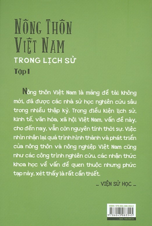 Nông Thôn Việt Nam Trong Lịch Sử - Tập 1