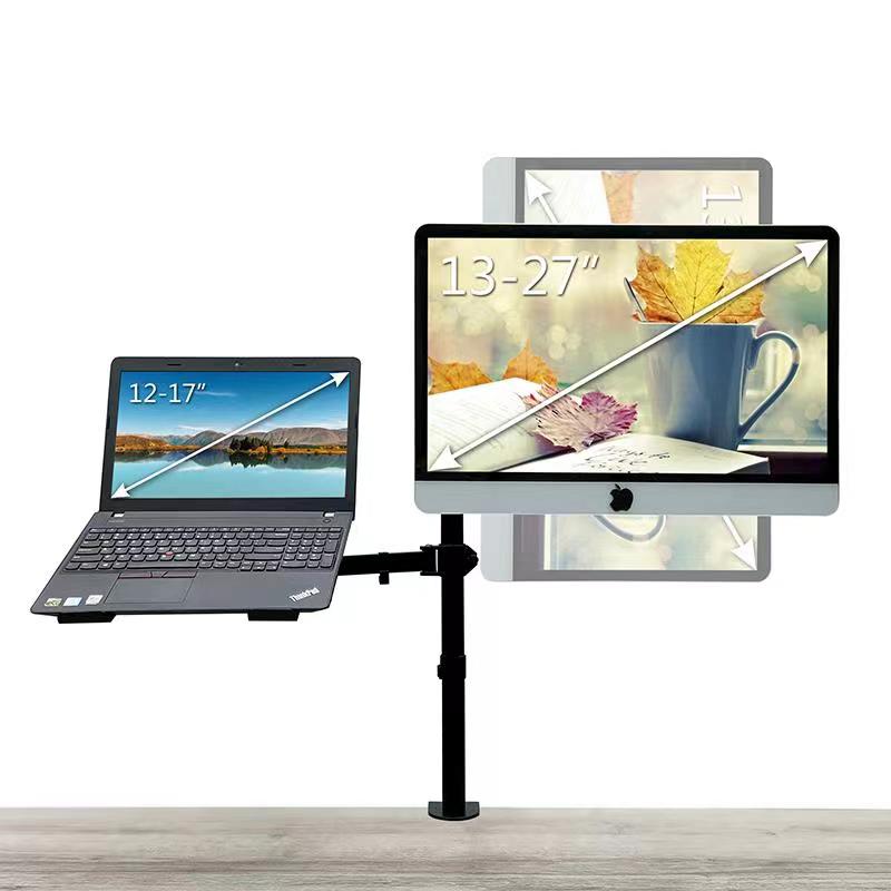 [Siêu phẩm] M074 - Giá Treo Màn Hình [17-32inch] Kèm khay Đỡ Laptop/MacBook [10– 17Inch] [Ưu việt hơn M052/ NB H180] mẫu mới 2022