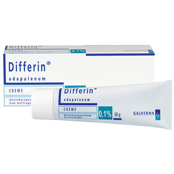 Kem hỗ trợ giảm mụn Differin Cream 0.1% Adapalene tuýp 30 gram(Hàng nội địa Pháp)