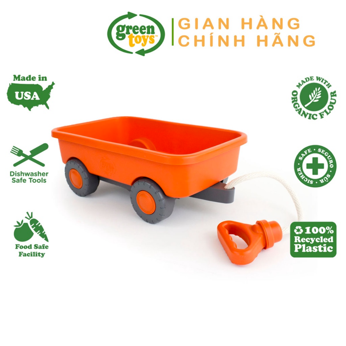 Đồ Chơi Xe Kéo Hàng Green Toys Cho Bé Từ 18 Tháng