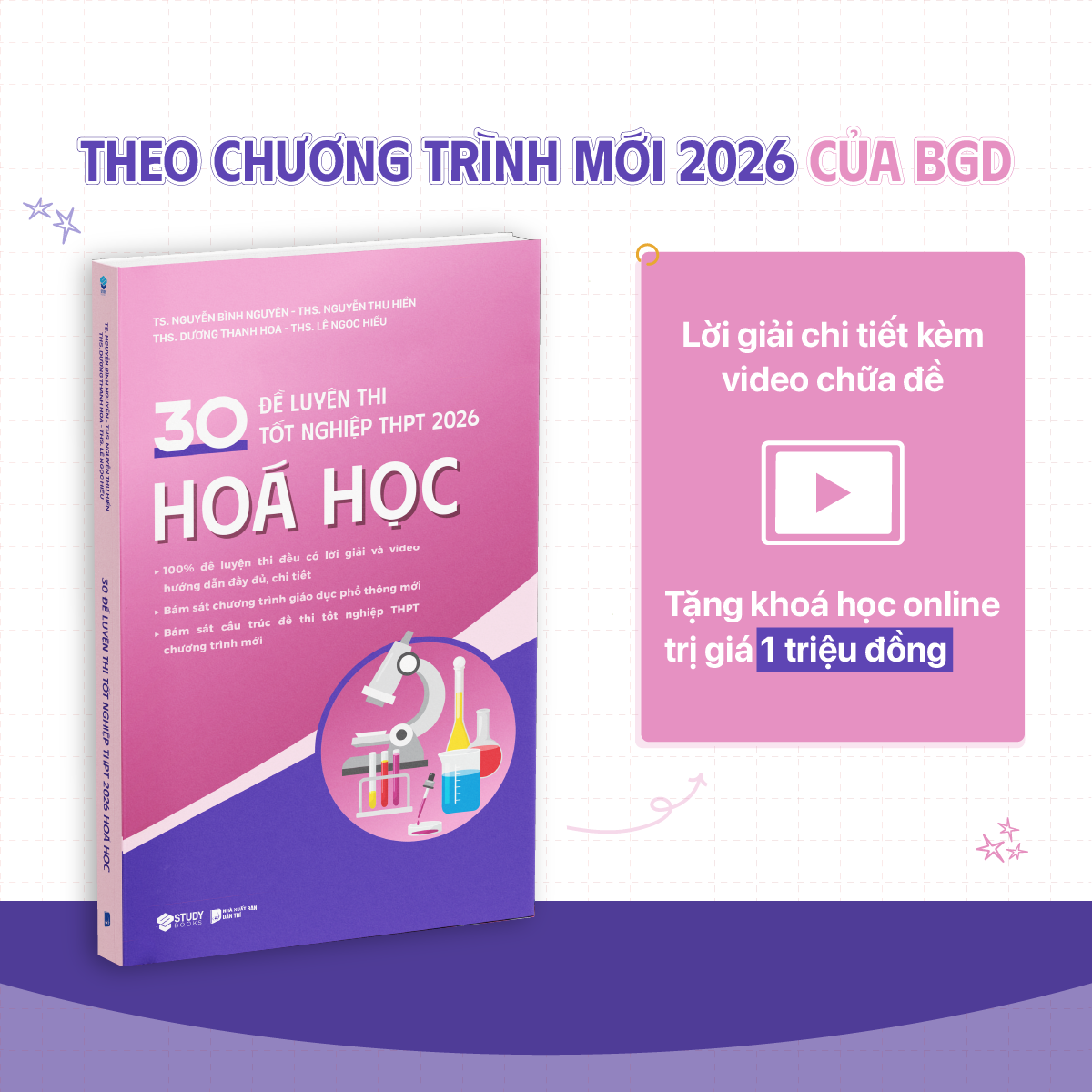 Sách 30 Đề Luyện Thi Tốt Nghiệp THPT 2026 Hoá Học
