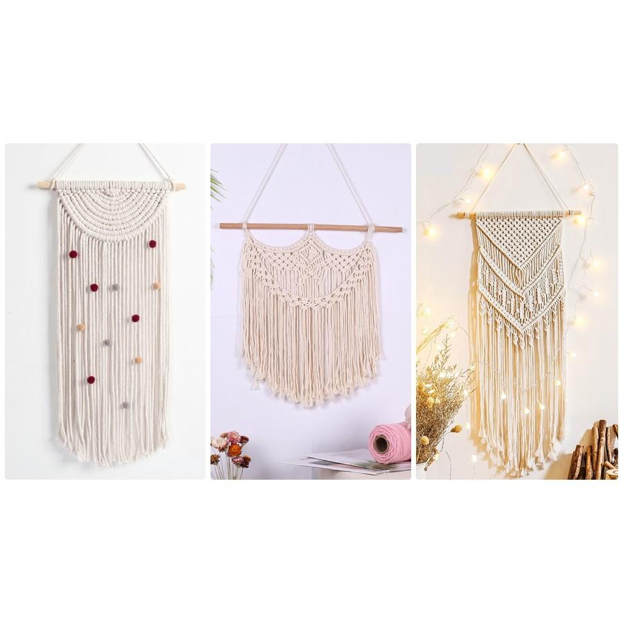 Mành treo Rèm treo tường Macrame trang trí decor nhà cửa