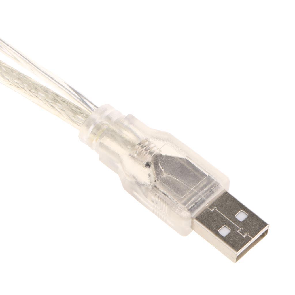 USB 2.0 Two A Type Male to Mini 5 Pin Male Y Cable For Mobile Hard Disk