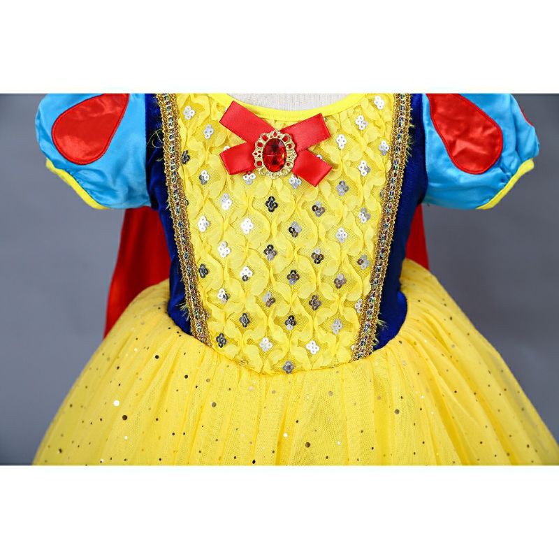 Váy Bạch Tuyết kèm tà xinh xắn size 100-150 (12-35kg) - VBTKT2209