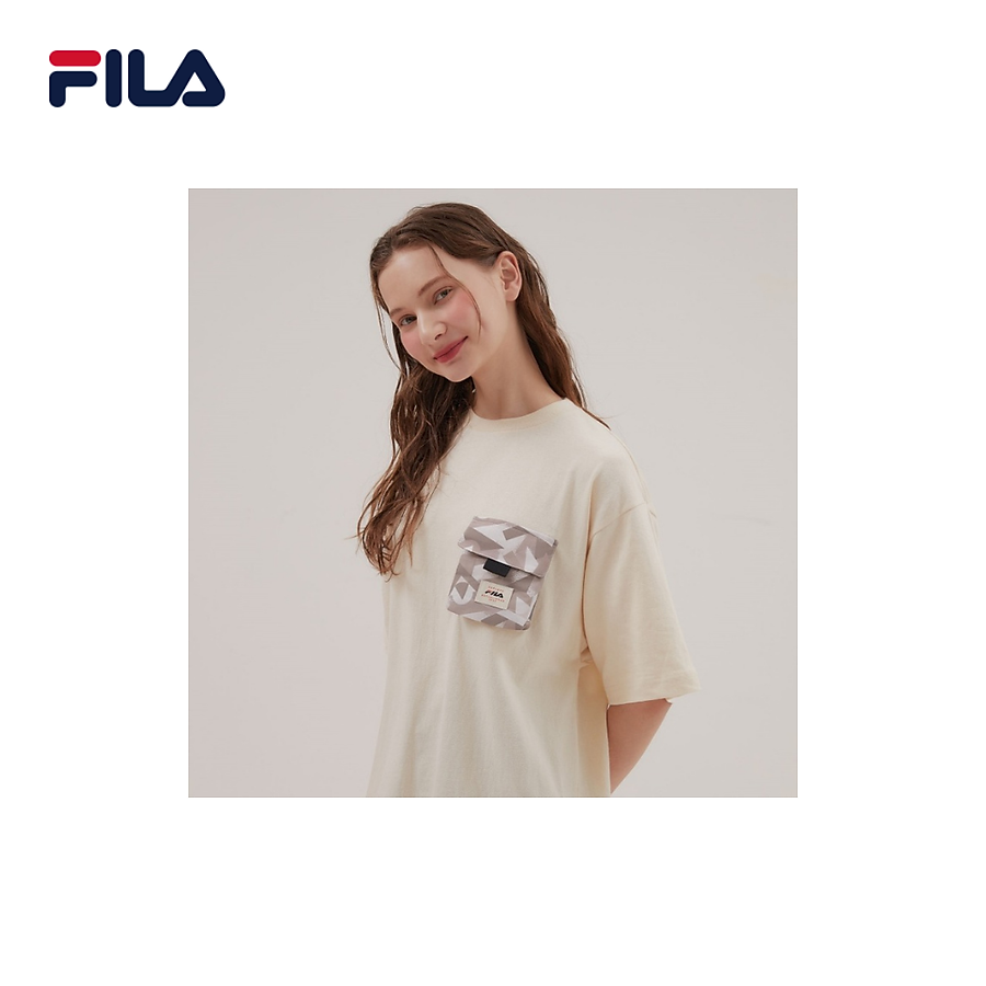 Áo thun tay ngắn unisex Fila Explore Woven Patch - FS2RSD2E02X