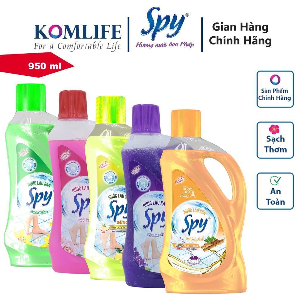 Nước lau sàn SPY 950ml ít bọt, giảm trơn trượt, an toàn, thanh mát, giúp xua đuổi côn trùng hiệu quả