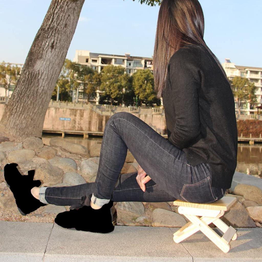 Foldable Small Wood Stool Heavy Duty Fishing Chair Seat for Kids Adults