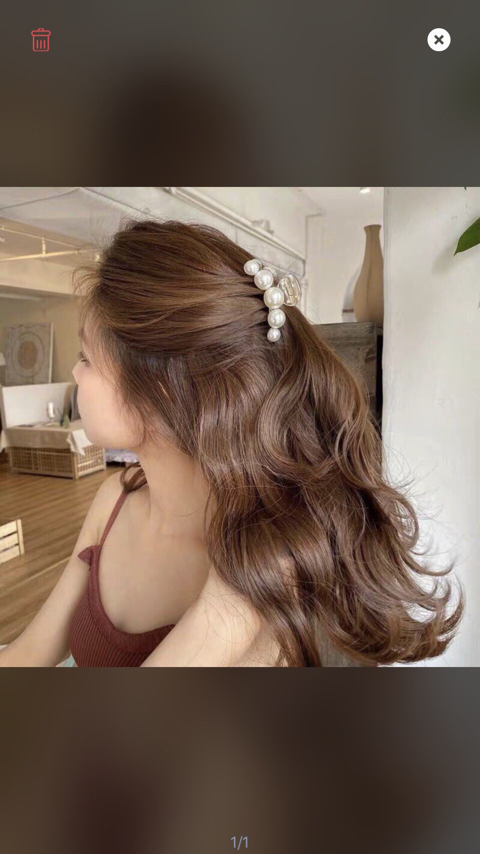 Sét Kẹp Tóc Ngoạm Giả Ngọc Trai Kèm Dây Buộc 5 Chi Tiết Siêu Sang